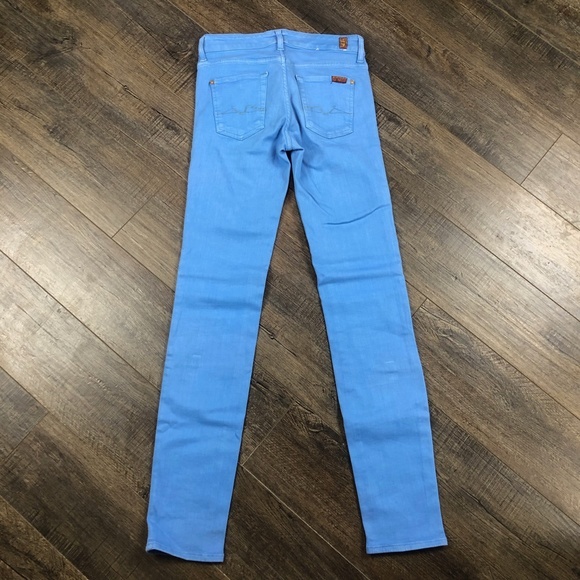 7 For All Mankind Blue Skinny Jeans Pants Denim ((size 25)) - Picture 2 of 9